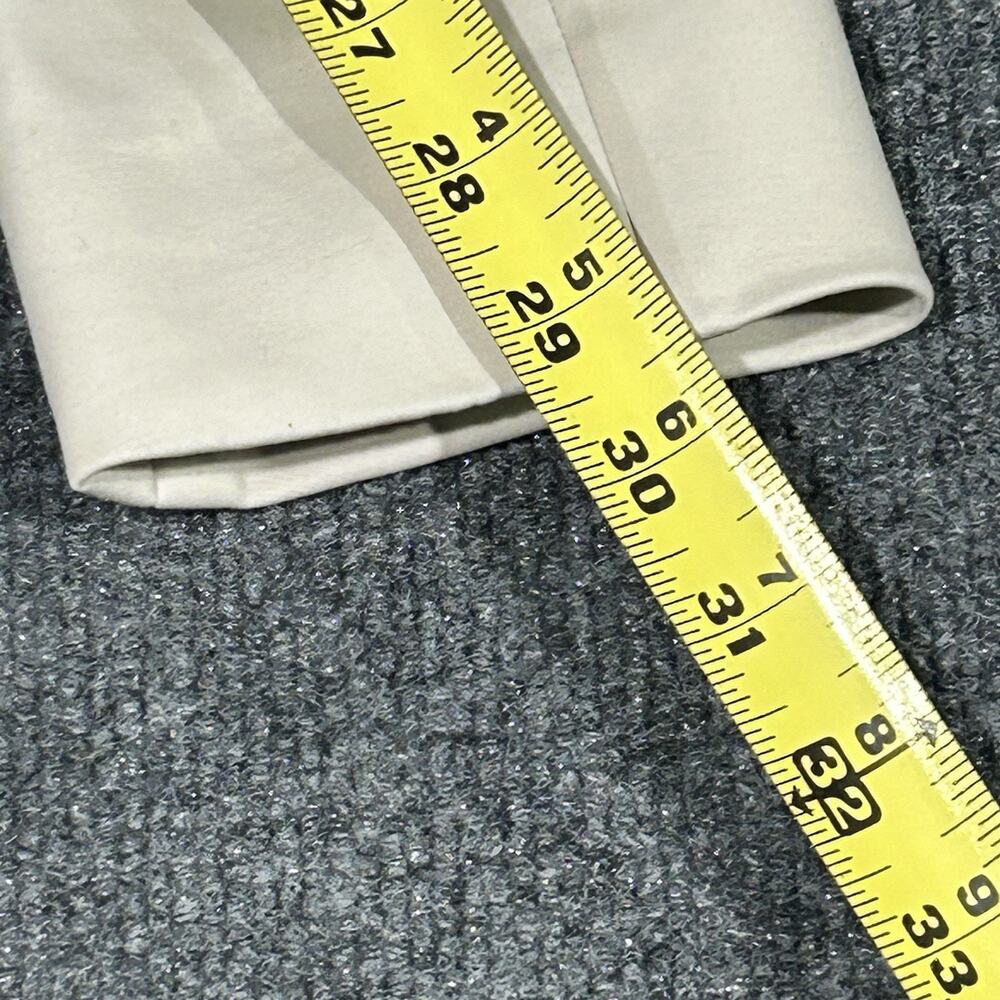 Brooks Brothers 8 Cream Stretch Cotton Trench Coat Jacket 100% Silk Lined - Picture 9 of 10